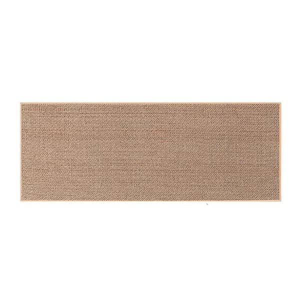 Beige 20 in. x 47 in. Polypropylene Non-Slip Washable Absorbent Stain-Resistant Indoor Kitchen Mat Runner