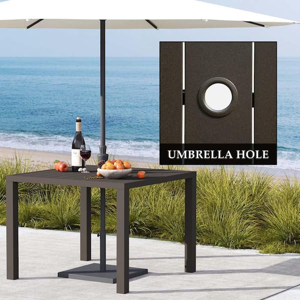 folding patio tables with umbrella hole HDPE Outdoor Dining Sets v::ca Maypex 9-foot Pagoda Market Size(Foot):9 ft saving convenience Octagon shape