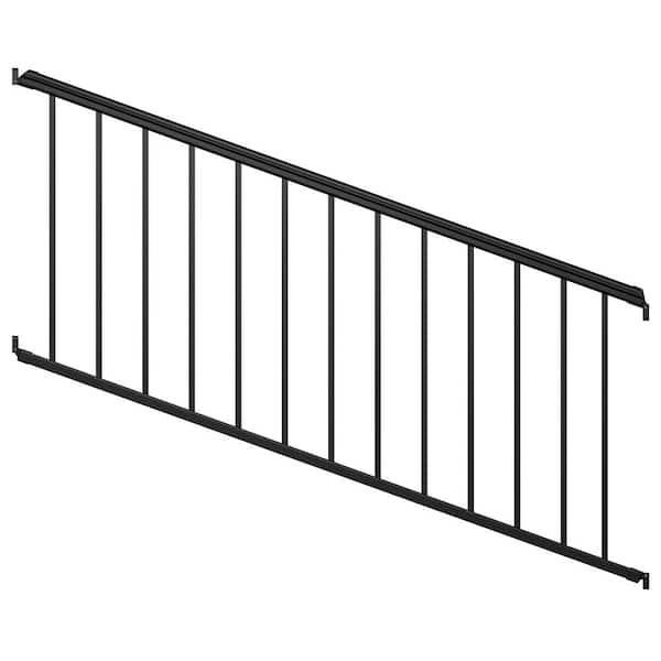 Pegatha Plus 6 ft. x 36 in. Black Fine Textured Aluminum Stair Rail Kit