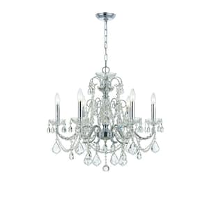 Crystorama Traditional Crystal 6-Light Polished Chrome Crystal Chandelier  5086-CH-CL-MWP - The Home Depot