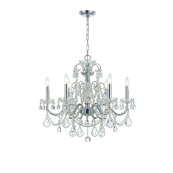 Imperial 6-Light Polished Chrome Chandelier