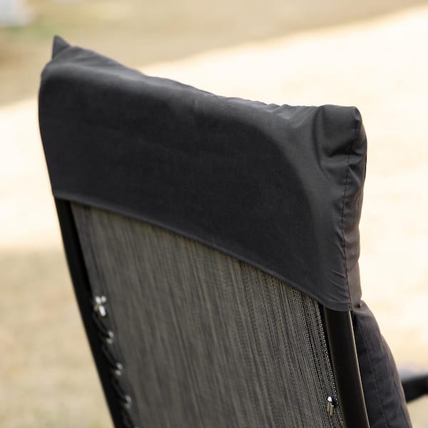 Outsunny Zero Gravity Chair Black Folding Reclining Lounge