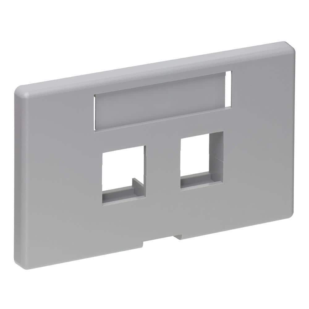 Leviton Gray 1Gang Audio/Video Wall Plate (1Pack) 49910HG2 The