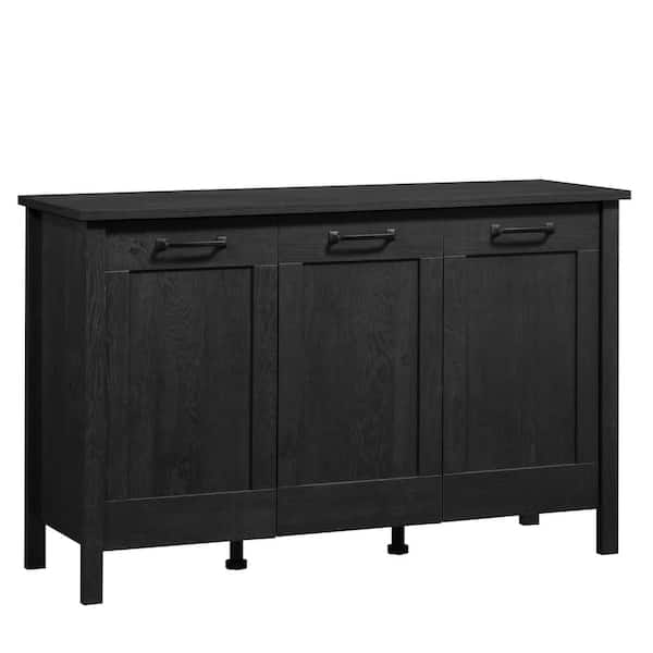 SAUDER Select Raven Oak 30 in. H Accent Storage Cabinet with 3-Doors and Adjustable Shelves