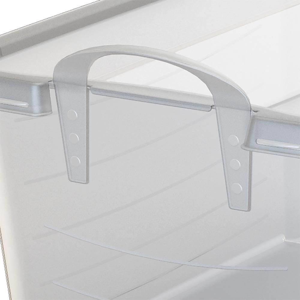 Clear Stackable Plastic Storage Box with Lid, 55 Quart