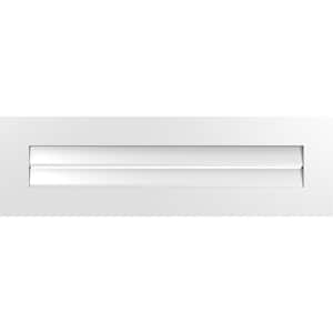 40 in. x 12 in. Vertical Surface Mount PVC Gable Vent: Functional with Standard Frame
