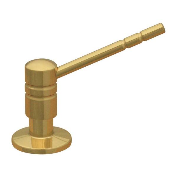 Whitehaus Collection Kitchen Counter Soap Dispenser in Polished Brass