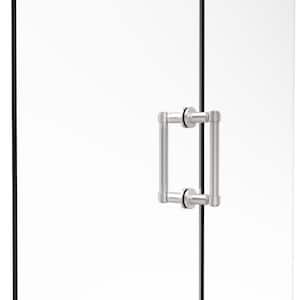 Contemporary 6 in. Back-to-Back Shower Door Pull in Satin Chrome