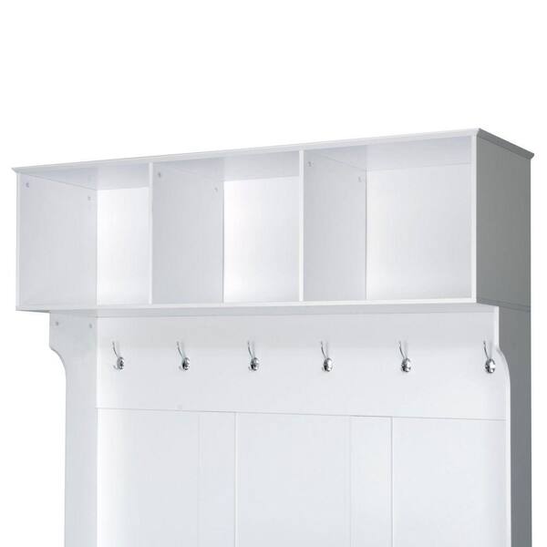 anpport Modern 85 in. H x 57 in. W Shoe Storage Bench, 3-in-1 Hall