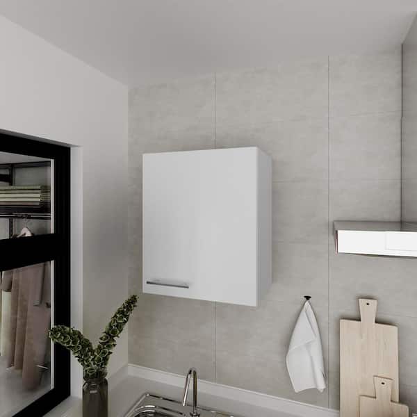 YSQCAR 19.7 in. W x 23.6 in. H Rectangular White MDF Surface Mount Medicine Cabinet without Mirror