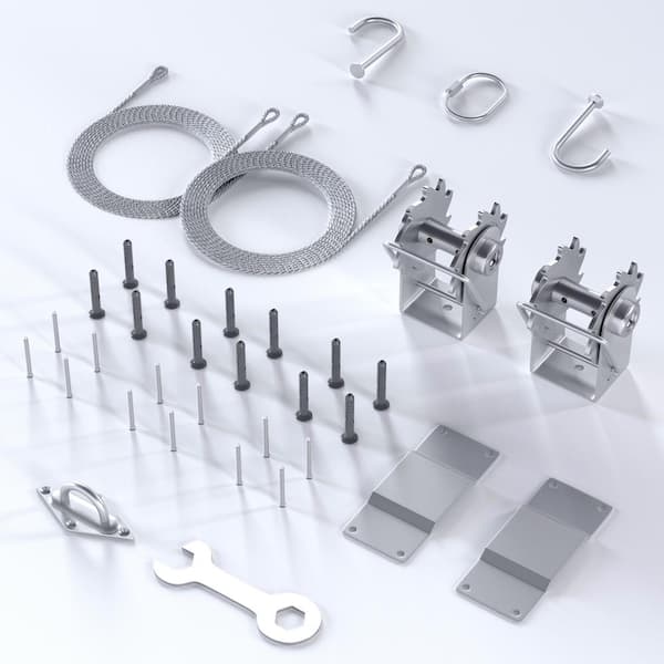 Triangle Sun Shade Sail Installation Winch Hardware Kit