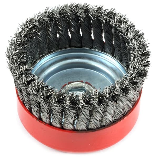 Knotted with 5/8-Inch-11 Threaded Arbor 6-Inch-by-.020-Inch Forney 72756 Wire Cup Brush