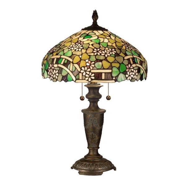 Dale Tiffany Tiffany 2-Light Fieldstone Table Lamp-DISCONTINUED