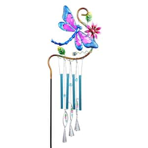 Exhart Hand Painted Glass and Metal Ladybug Thermometer Stake, 13 by 36 Inches