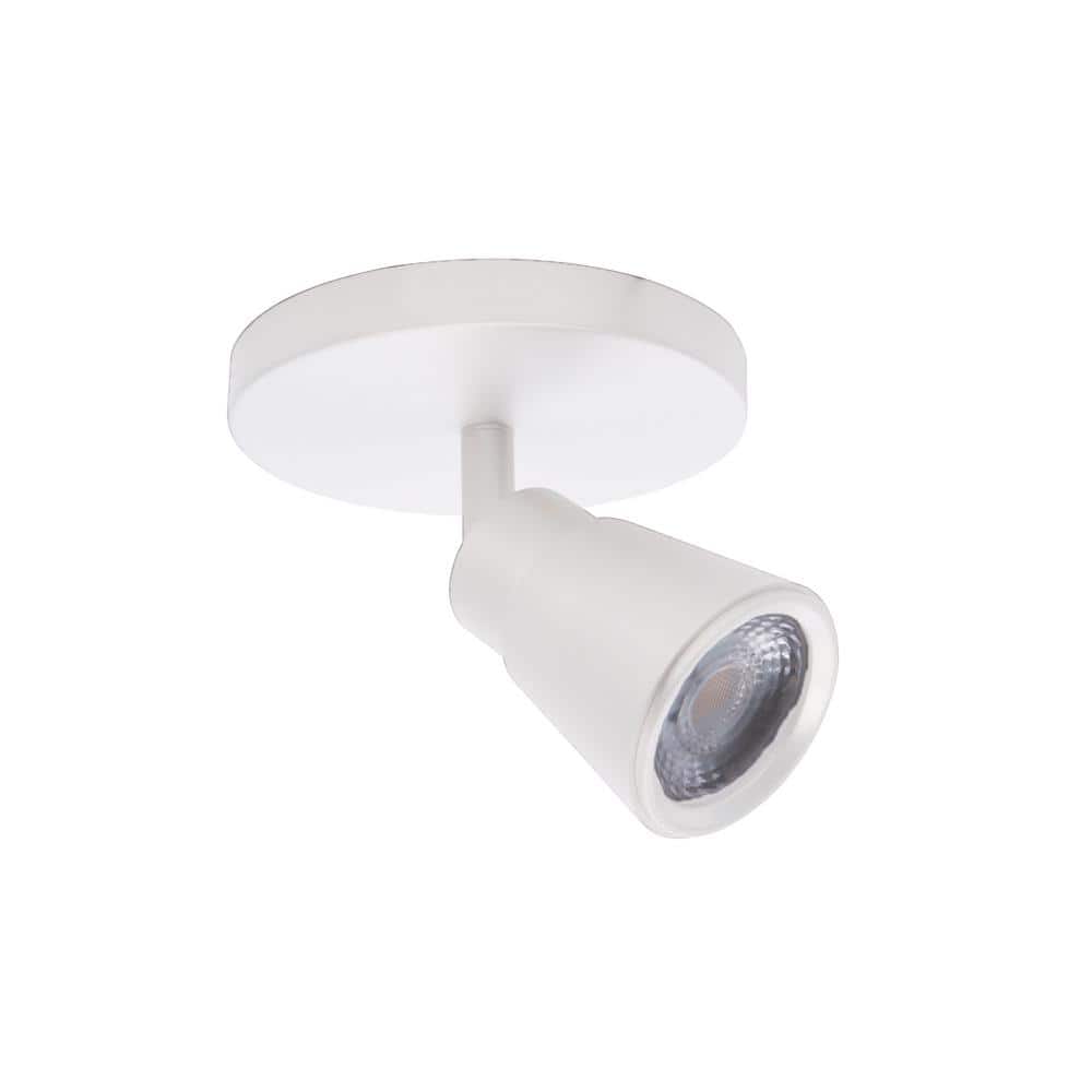 Solo Adjustable 1-Light LED 3000K Monopoint in Black with Acrylic Diffuser
