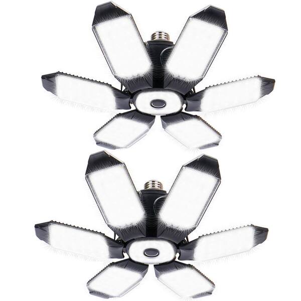 Operfurni 160Watt LED Garage Light with 6 Plus 1 Panels (2Pack) MH