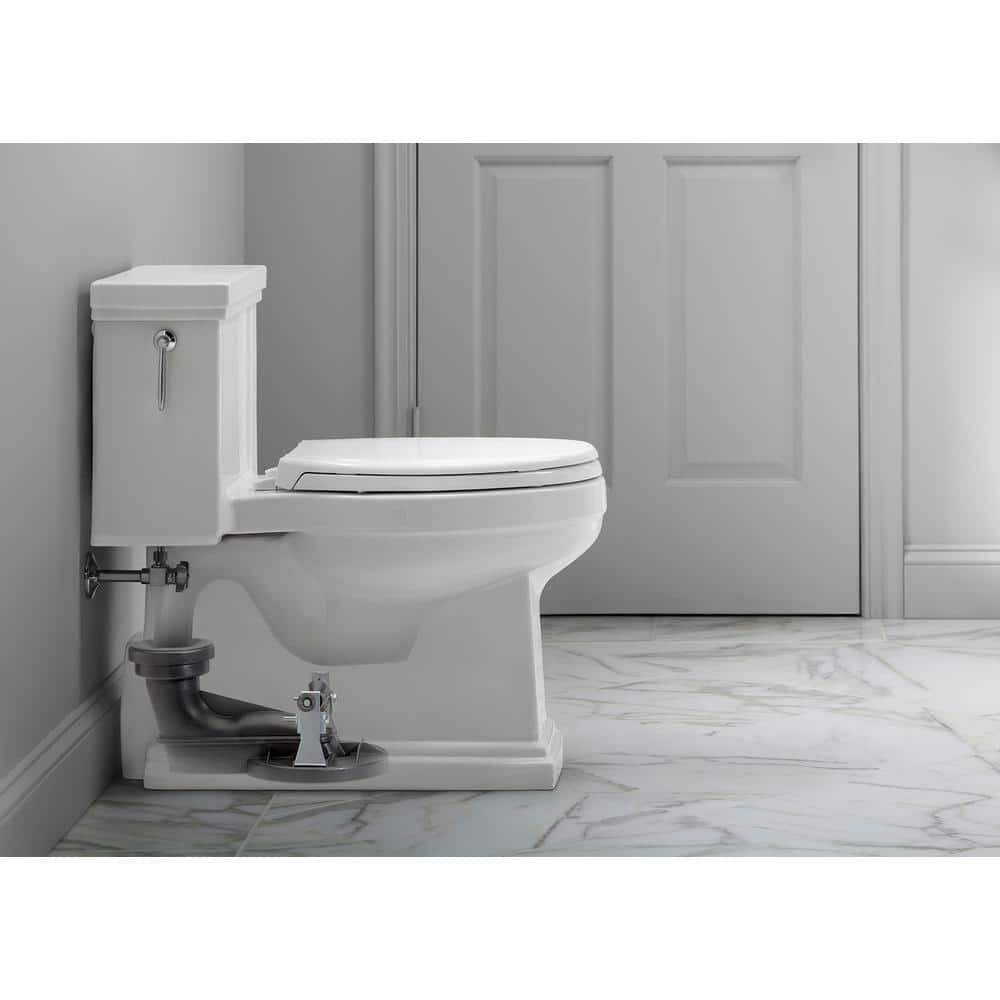 Compact White Plastic Rough-In Kit for Toilets