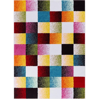 Well Woven Viva Pleasure Multi 5 ft. x 7 ft. Modern Area Rug VI41-5