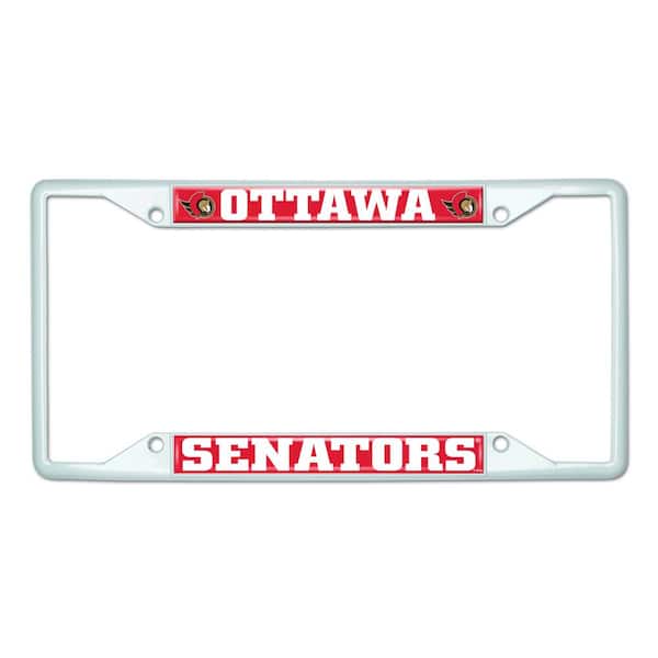 FANMATS Universal Fit NHL - Ottawa Senators License Plate Frame - White