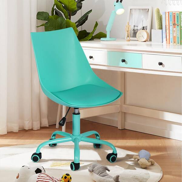 Homy Casa Moorish Green Faux Leather Seat Task Chair with Adjustable Height