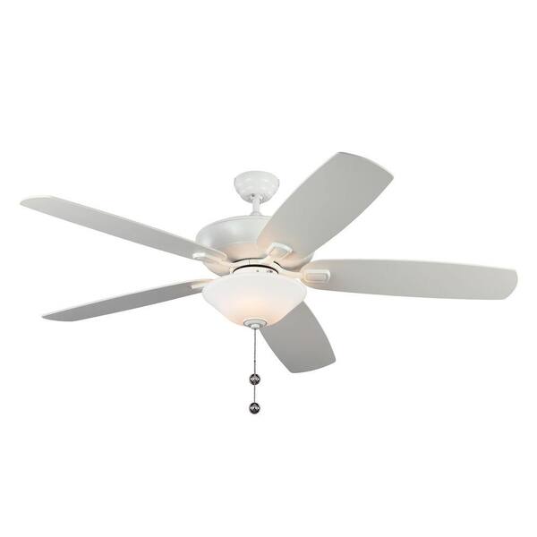 Generation Lighting Colony Super Max Plus 60 in. Indoor/Outdoor Rubberized White Ceiling Fan