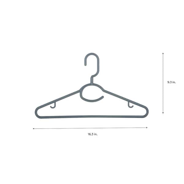 50 Pcs. of Standard Plastic Hangers for Clothes - Durable Tubular