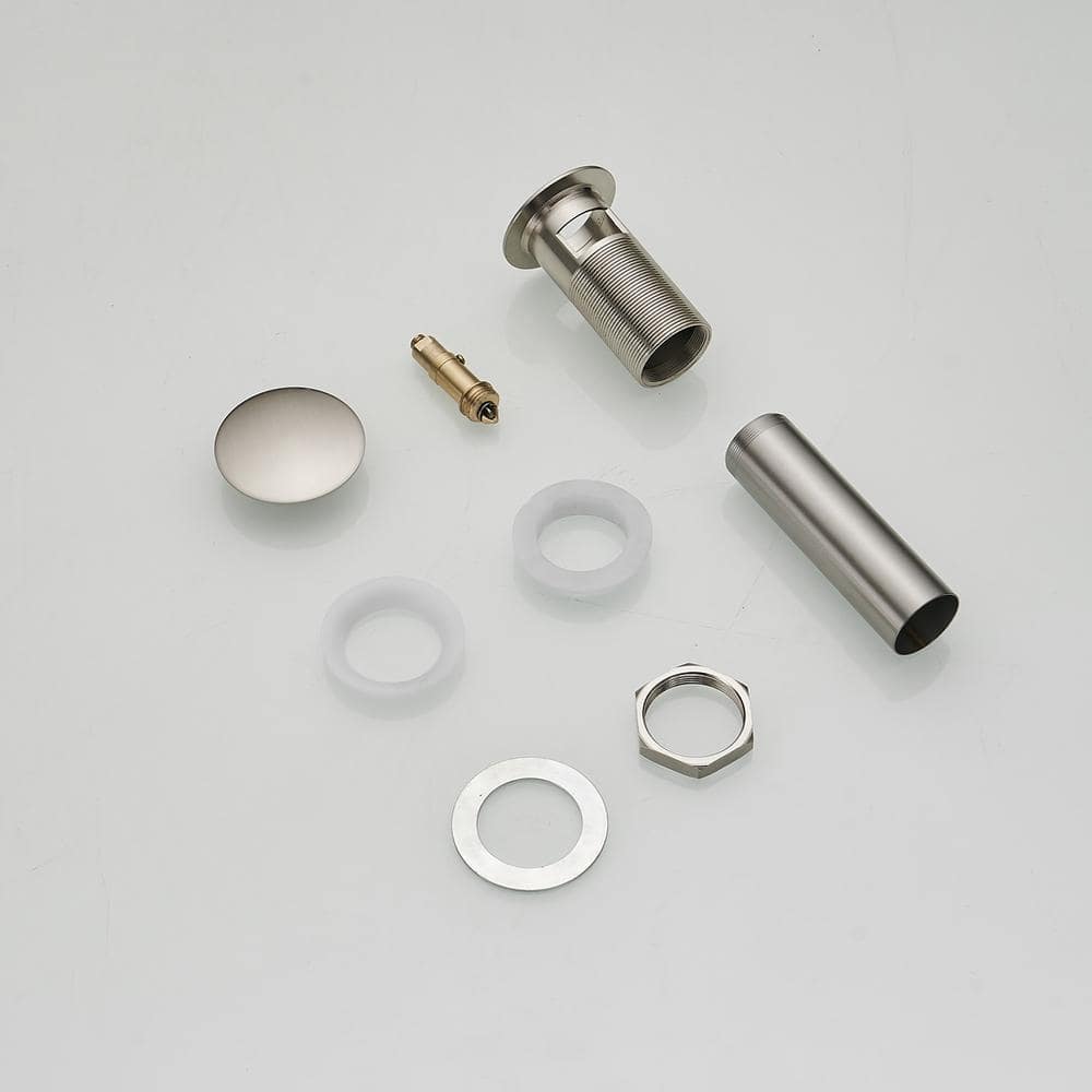 Brushed Nickel Bathroom Sink Pop-Up Drain Assembly