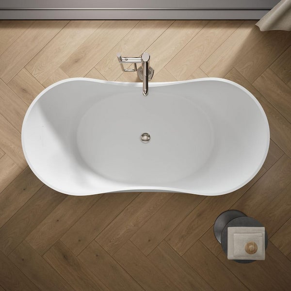 KOHLER Abrazo 66 in. x 31.5 in. Soaking Bathtub with Center Drain