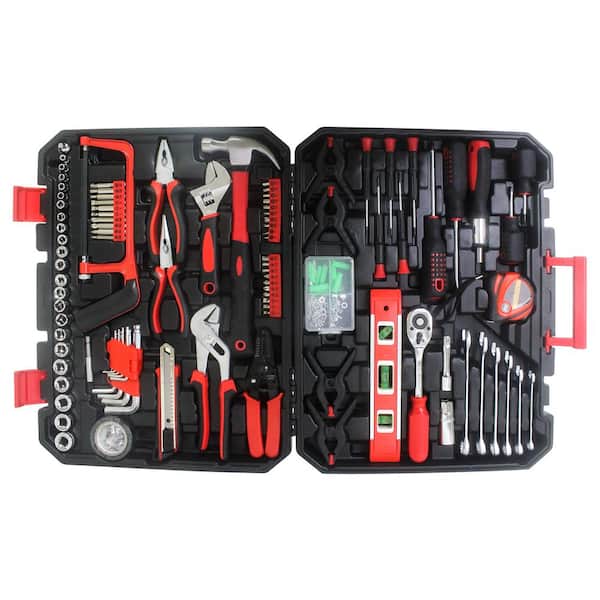 Sunpez 238-Pieces Black Hand Tool Box Set, Tool Kits for Mechanics Portable