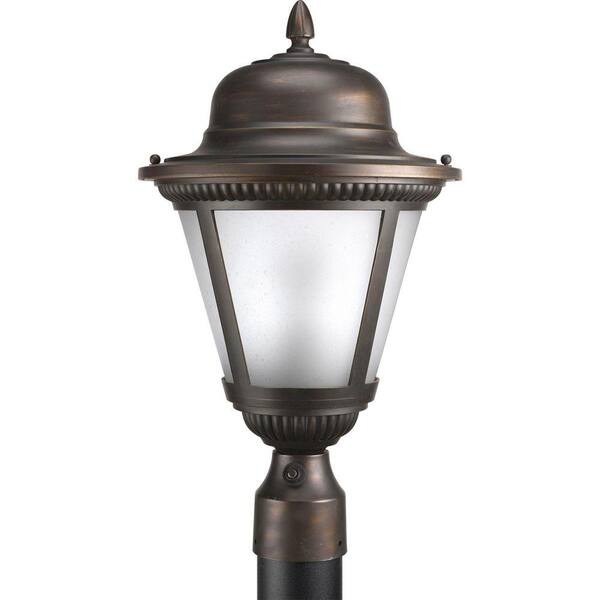 Progress Lighting Westport Collection 1-Light Antique Bronze Fluorescent Outdoor Post Lantern
