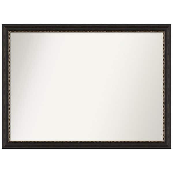 Amanti Art Accent Bronze Narrow 41.5 in. x 30.5 in. Non-Beveled Classic Rectangle Framed Wall Mirror in Bronze
