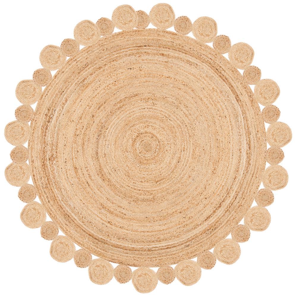 Natural Fiber Beige 11 ft. x 11 ft. Solid Color Round Area Rug price history on PriceWatchPro
