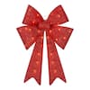 Home Accents Holiday 2 ft. LED Red Lighted Tinsel Bow Holiday Yard ...