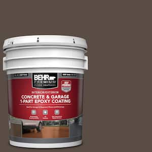 5 gal. #PPU5-19 Dark Truffle Self-Priming 1-Part Epoxy Satin Interior/Exterior Concrete and Garage Floor Paint