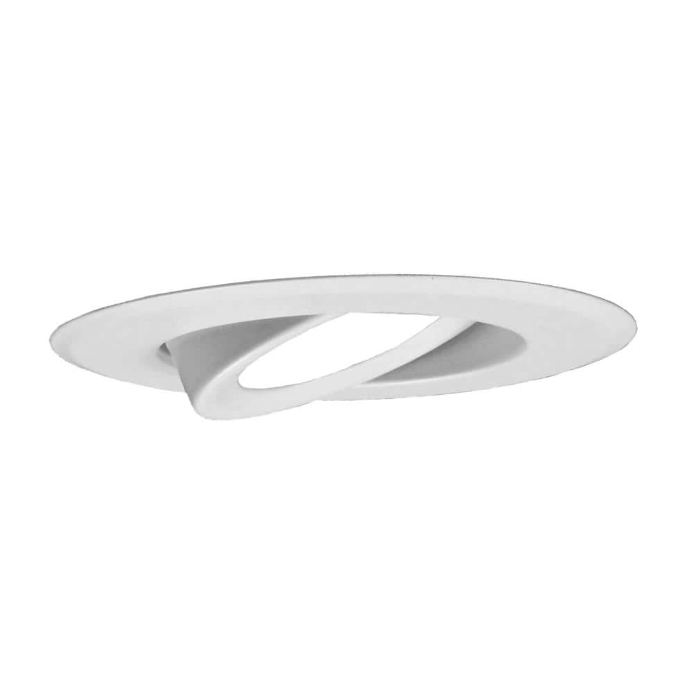 White Adjustable 4'' Recessed Ceiling Light Trim