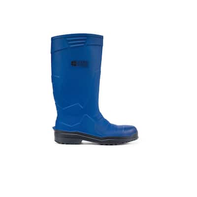 Sentinel ST Unisex Size Blue PU Slip-Resistant Steel Toe Work Boot