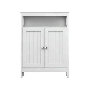 White cabinet with double shutter doors