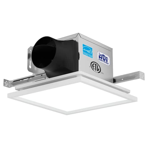 100 CFM Wall/Ceiling Mount Installation Bathroom Exhaust Fan with 12-Watt LED light-Low Noise, Powerful, Energy Star