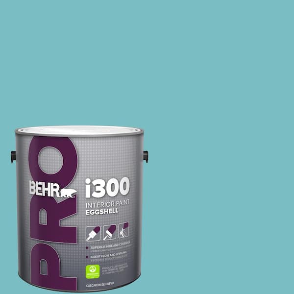 1 gal. #M460-4 Pure Turquoise Eggshell Interior Paint