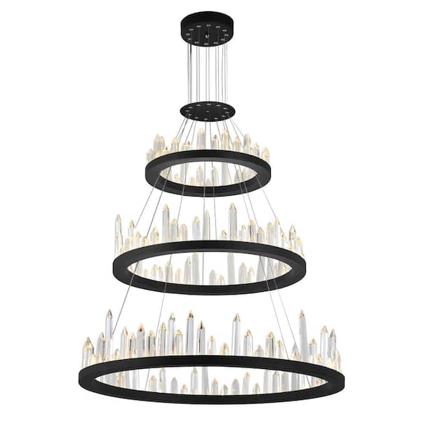 CWI Lighting Juliette LED Chandelier With Black Finish