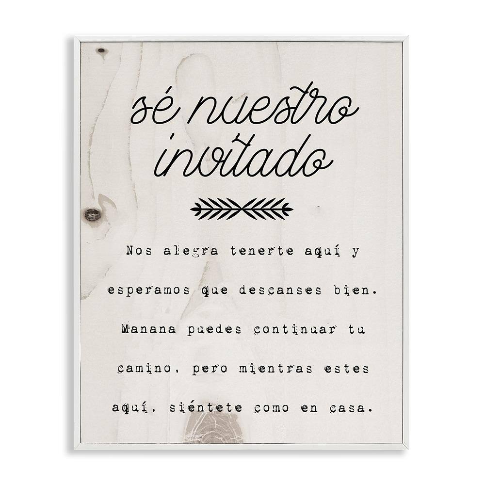 Be Our Guest Here by Lil' Rue White Framed Typography Giclee Art Print 30 in. x 24 in. price history on PriceWatchPro