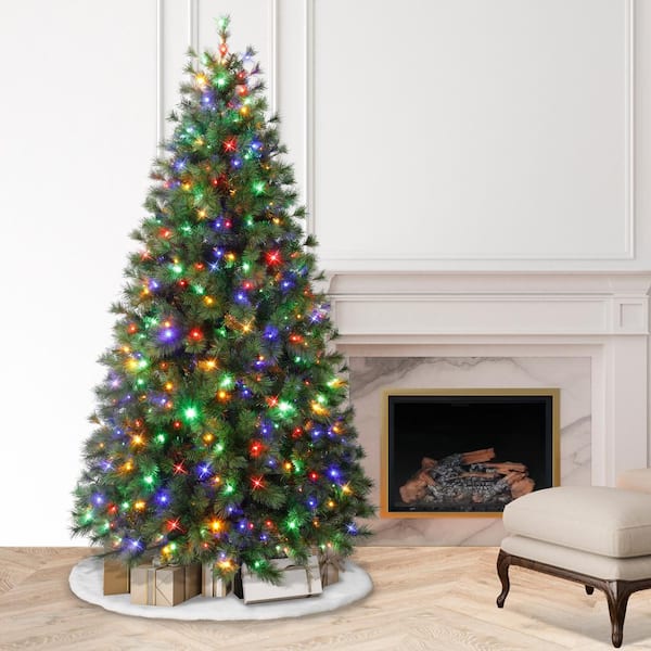 Puleo International 7.5 ft. Prelit Colorado Pine Artificial