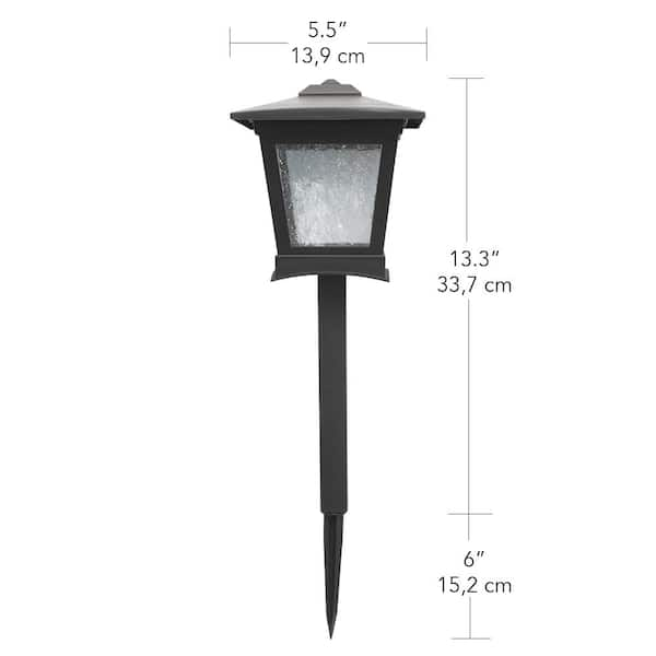 Hampton Bay Low-Voltage Black Outdoor Integrated LED Landscape Path Light  with Ribbed Glass Lens NXT-LV-2002 - The Home Depot