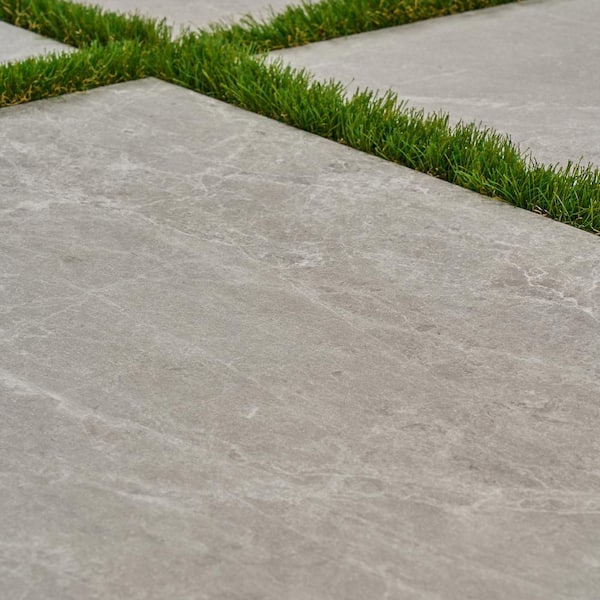 Ivy Hill Tile LithoTech 23.62 in. x 47.24 in. x 0.78 in. Silver Gray Matte Porcelain Floor Paver Tile (7.74 sq. ft./Each)