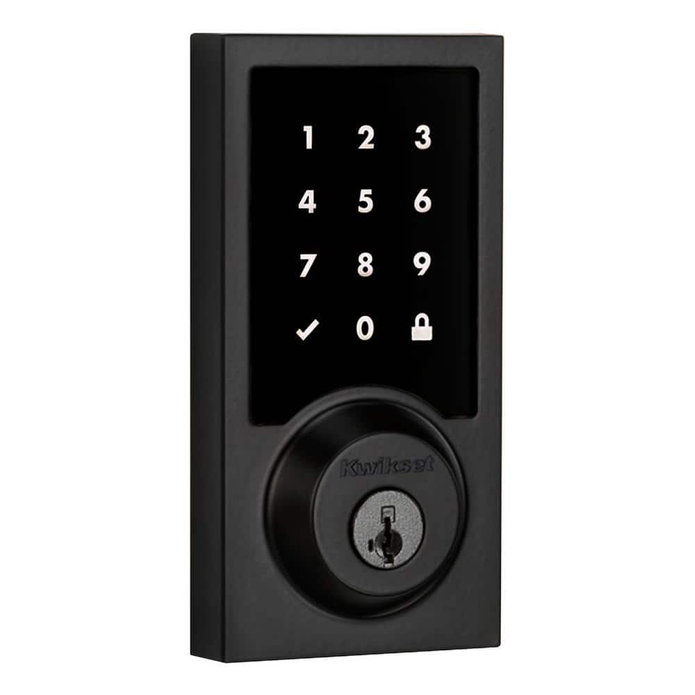 Kwikset SmartCode 915 Touchscreen Contemporary Matte Black Single