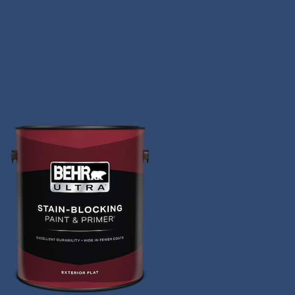 BEHR ULTRA 1 gal. #S-H-590 Sailboat Flat Exterior Paint & Primer