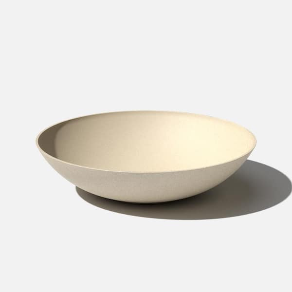 Veradek Lane Bowl 32 in. Sand Plastic Round Planter