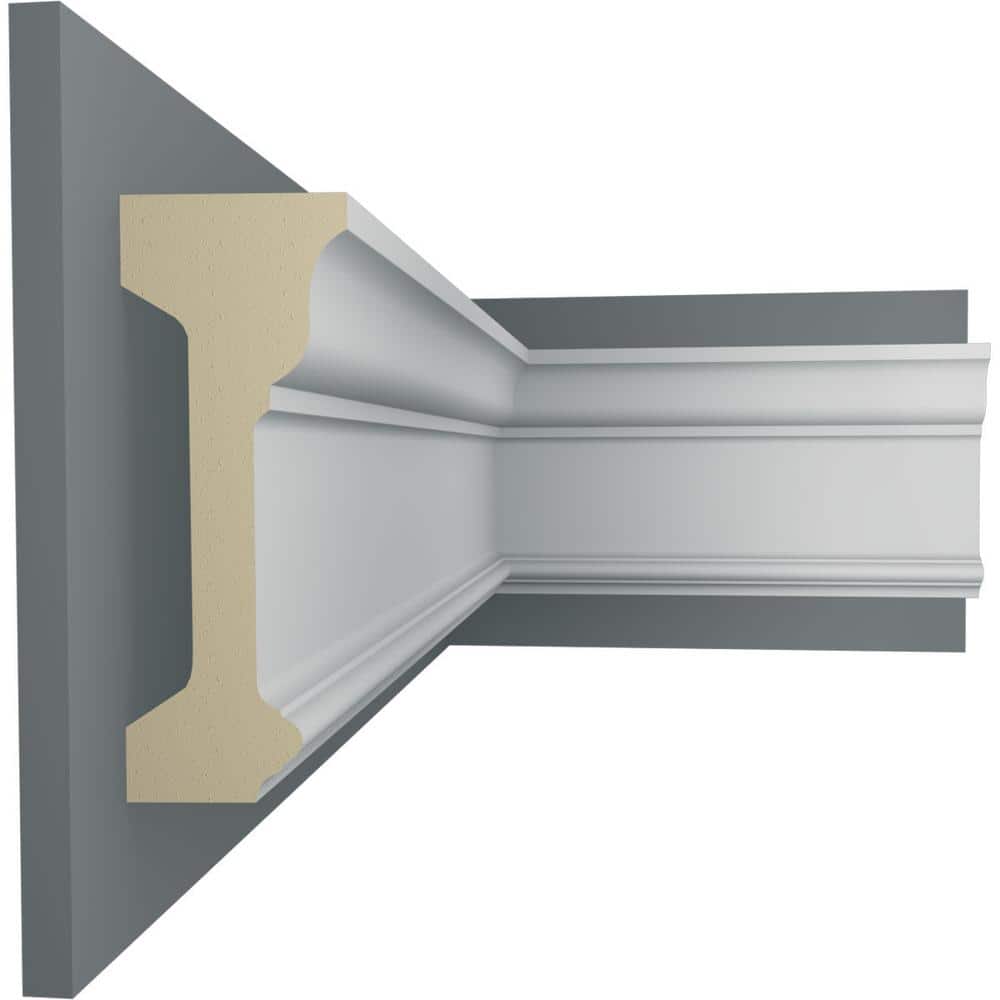 Gray Polyurethane Traditional Chair Rail Moulding