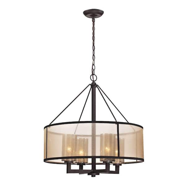 Titan Lighting Hearthstone Collection 4-Light Oil-Rubbed Bronze Chandelier