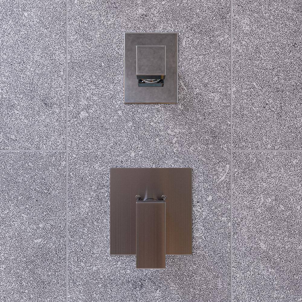 Polished Chrome Square Wall-Mounted Shower Diverter